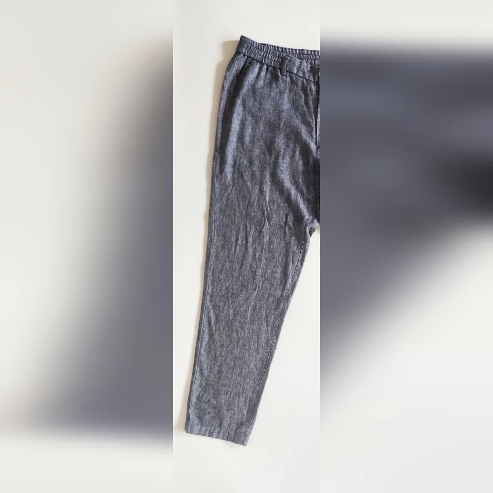 Banana Republic Slim Fit Linen Blend Trousers Pants Blue Mens 34